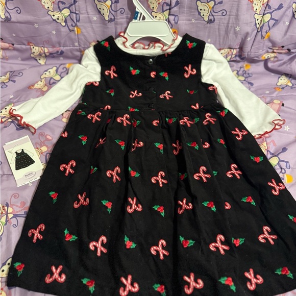 Black Dress with Candy Cane Embroidery - Picture 5 of 5